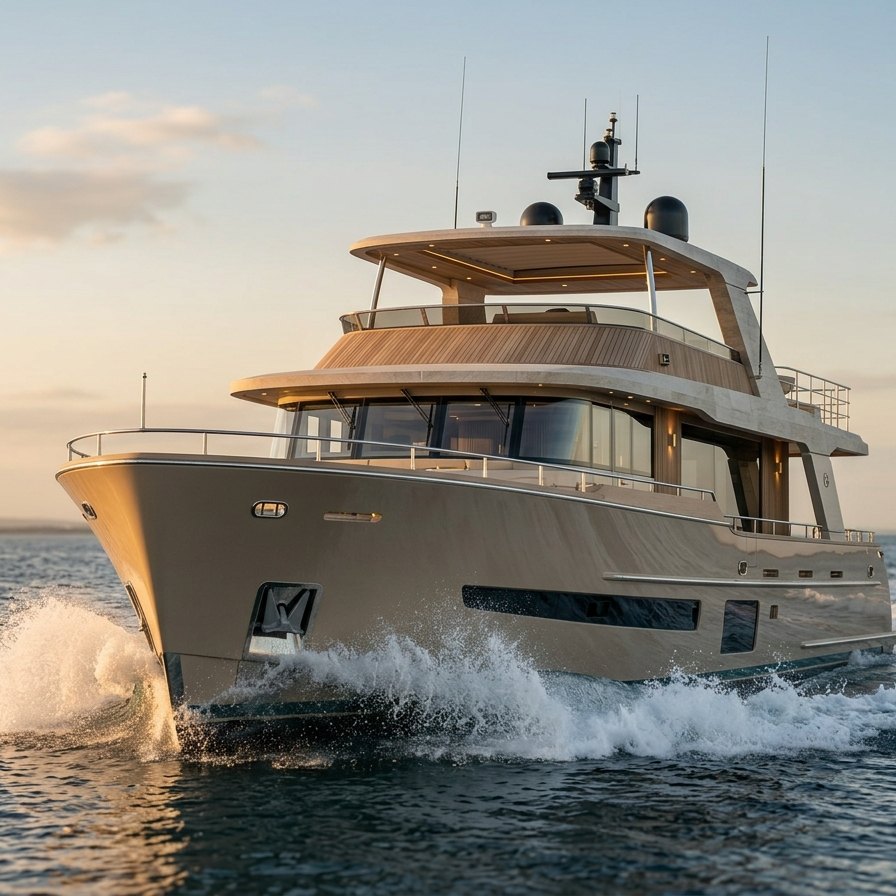 Luxury motor yacht in Western Australia